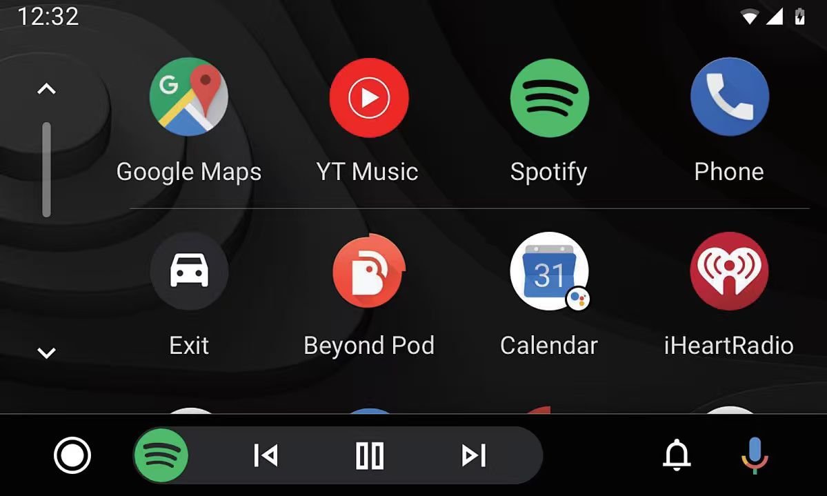 Wireless Android Auto screen
